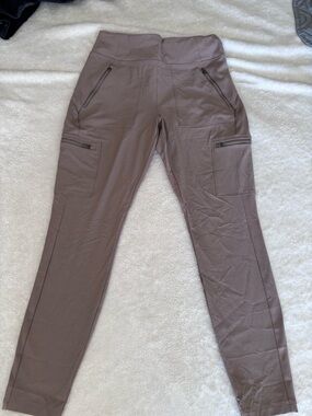Athleta Neutral Taupe High-Rise Performance Leggings